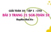Giải bài 3 trang 21 Toán 10 tập 1 SGK Chân trời sáng tạo